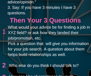 Job Search Networking: 3 Minute 3 Questions Script